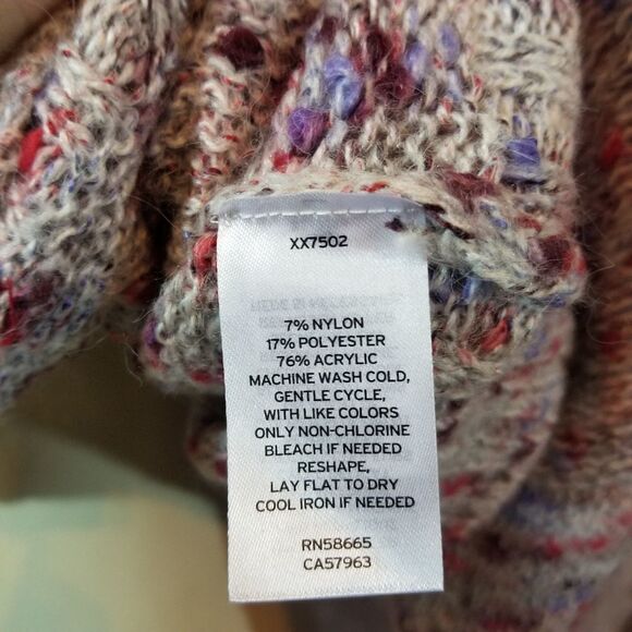 SWEATER SALE 3/$30  BP Multicolor Cowl Neck Sweater Size Small - Picture 6 of 7